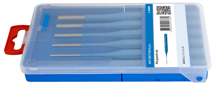 Unior 647 Pin Punch Set, 6 Pce