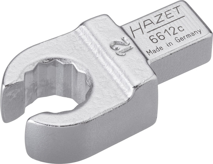 Hazet Insert Box-End Wrench Open 6612C-12 Insert Square 9x12mm Outside 12-Point Profile 12mm