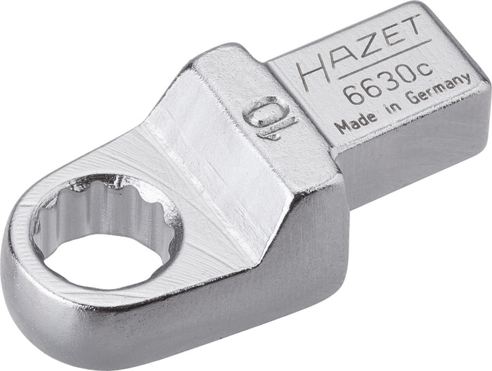 Hazet Insert Box-End Wrench 6630C-10 Insert Square 9 x 12mm Outside 12-Point Traction Profile 10mm