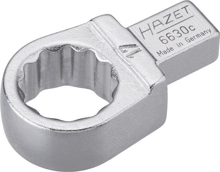 Hazet Insert Box-End Wrench 6630C-17 Insert Square 9 x 12mm Outside 12-Point Traction Profile 17mm