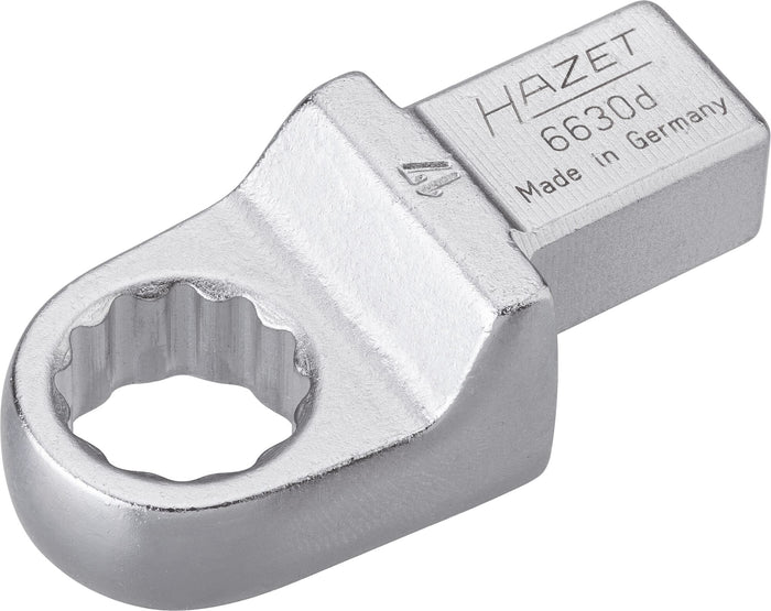 Hazet Insert Box-End Wrench 6630D-17 Insert Square 14 x 18mm Outside 12-Point Traction Profile 17mm
