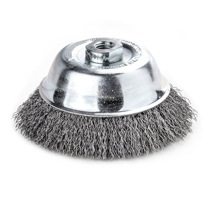 Lessmann Cup Brush Dia 75mm Steel Wire STA Crimped 0.35mm Thread M14