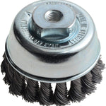 Lessmann Knot Cup Brushes Dia 65mm 18 Z Steel Wire STH Straight 0.5mm Thread M10