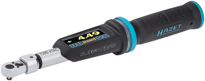 Hazet 1/4in Electronic Torque Wrench Built-In Angle Gauge 7280-2STAC 1-10Nm 0.75-7.5 Lbf.FT 
