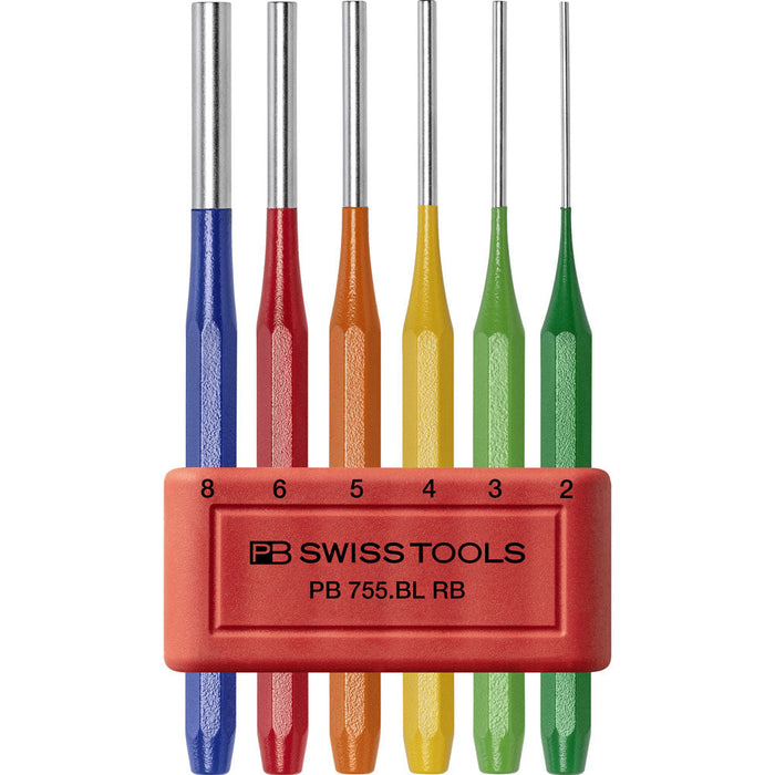 Wholesale PB Swiss RainBow Pin Punch, Drift Punch, Octagonal 6 Pce Set