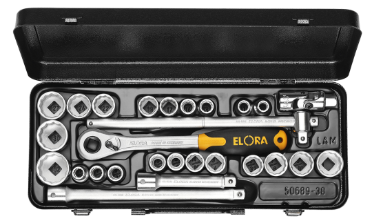 Elora Socket Set 1/2in hexagon 27 Pcemm+AF 771-OKLAMU