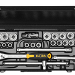 Elora Socket Set 1/2in bi-hexagon 25 Pce 3/8in-1.1/4in AF 770-OK LAK