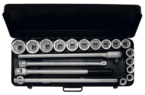 Elora Socket Set 3/4in bi-hexagon 21 Pce 21-50mm 770-S15 MU