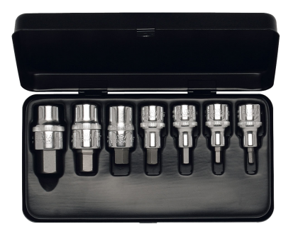 Elora Socket Set 1/2in inside-hexagon titan 9 Pce 4-19mm 770-INMTIN