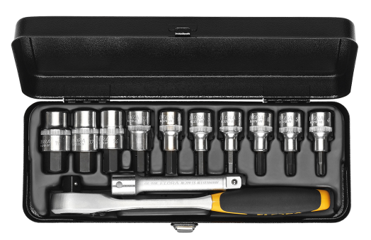 Elora Socket Set 1/2in inside-hexagon 12 Pce 4-19mm 770-KINMK