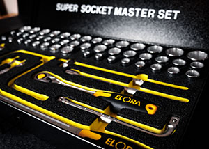 Elora Socket Set 1/2in bi-hexagon 57 Pce 770-LSSMF
