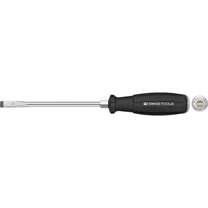 PB Swiss Screwdriver for Slotted Screws 6mm x 200mm with Hexagonal