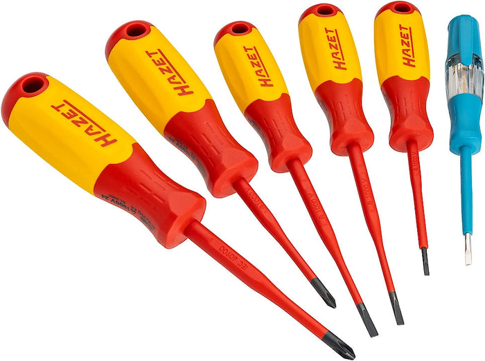 Hazet VDE PH & SL Screwdriver Set including Phase Tester 6 Piece 811KV/6