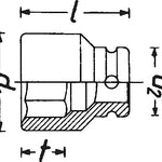 Hazet 900SLG-18X20/2 Socket FORD Wheel Bolt