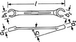 Hazet 612-12X14 Double Box-End Wrench Open Outside Hexagon Profile 12 x 14mm