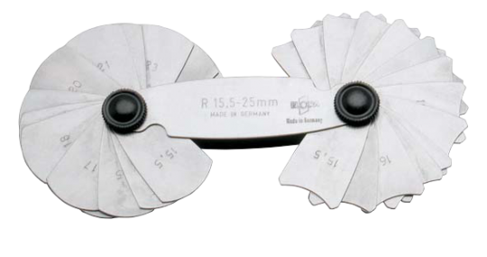 Elora Radius Gauge concave and convex 15 5-25mm 8423