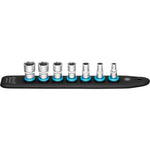 Hazet 7 Pce 1/4in Imperial Hex Sockets Smartrail With 7 Slots 850A-SR/7