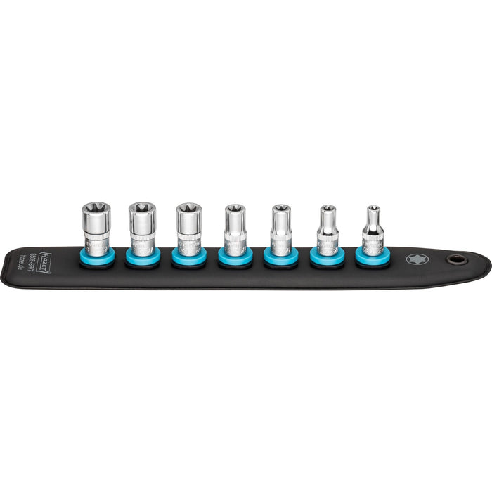 Hazet 7 Pce 1/4in Smartrail With 7 Slots 850E-SR/7 Outside Torx Profile (E5 E6 E7 E8 E10 E11 E12)