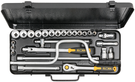 Elora Socket Set 3/8in bi-hexagon 27 Pce 6-22mm 870-MU