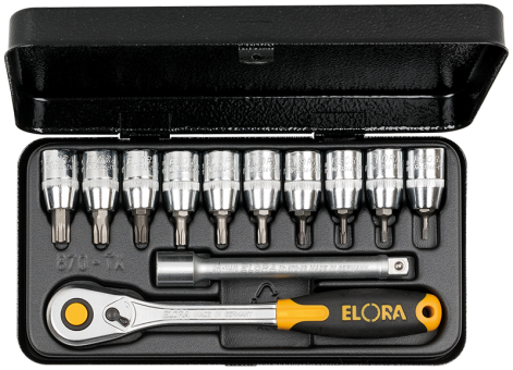 Elora Socket Set 3/8in torx® 12 Pce 9-50mm 870-TTXU