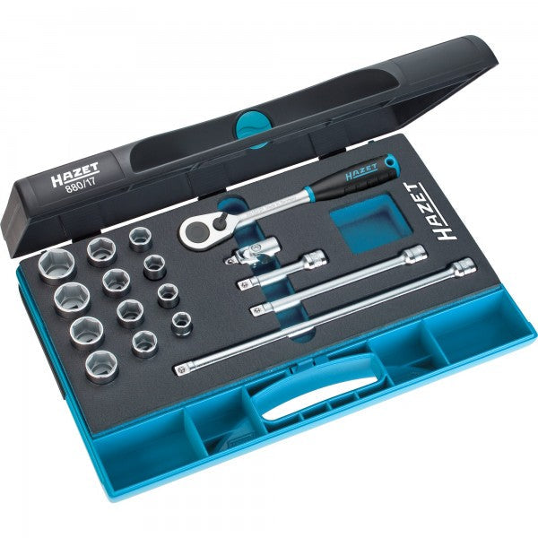 Hazet 17 Pce 3/8in Metric Socket Set 880/17