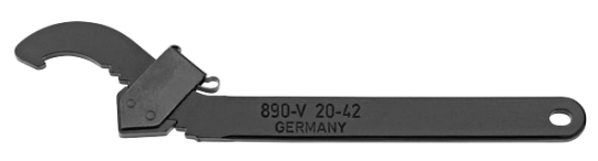 Elora Adjustable Hook Wrench with Nose 20-42mm 890-V 20-42