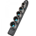 Hazet 5 Pce 1/2in Smartrail Metric Impact Hexagon Socket Set 900S-SR/5