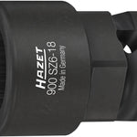Hazet 1/2in Crankshaft Socket 900SZ6-18 Outside Hexagon 24mm Outside 12-Point Traction Profile 18mm