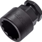 Hazet 1/2in Impact Socket 12-Point 22mm 900SZ6-22 Outside Hexagon 24mm 