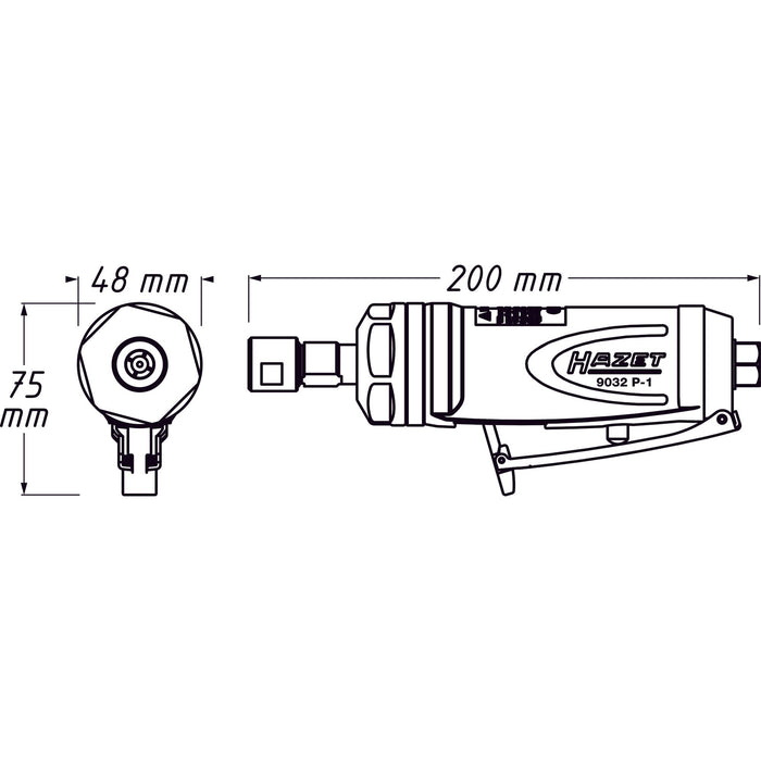 Hazet Die Grinder Straight Design 9032P-1