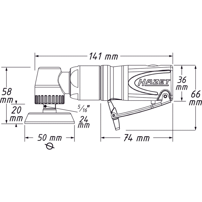 Hazet Mini Polisher 9033M-9