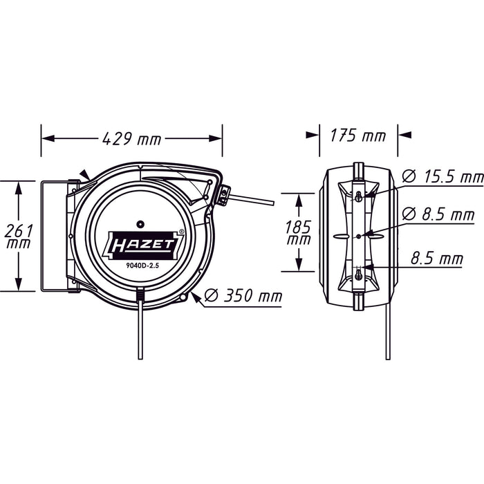 Hazet Cable Reel 9040D-2.5