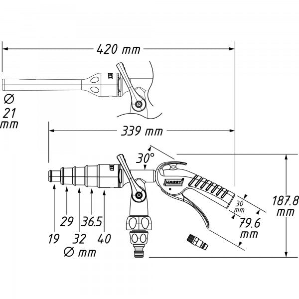 Hazet Wash-Gun Set 9048P-2/3