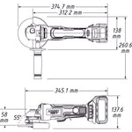Hazet Cordless Right-Angle Grinder Basic Unit 9233-010