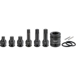 Hazet 11 Pce 3/4in & 1/2in XZN Impact Screwdriver Socket Set 990S/11 Outside Hexagon 24mm