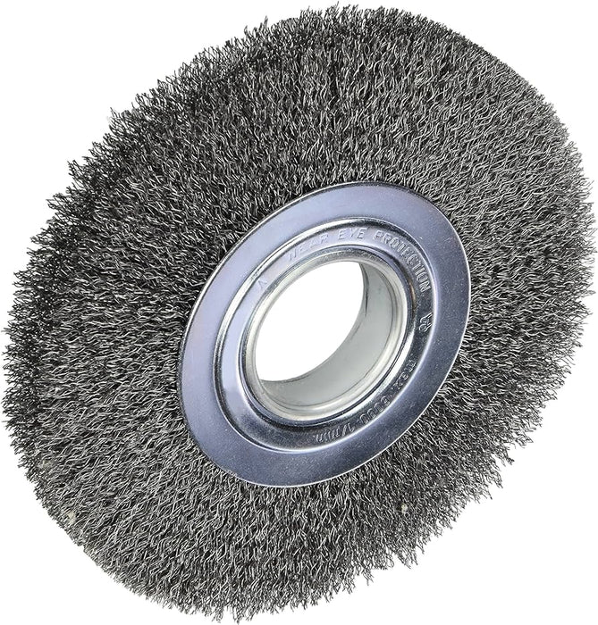 Lessmann Wavy Round Brush Dia 200mm Width 27mm Pipe Dia 50mm Reducing Ring Set 3 & Steel Wire Trim