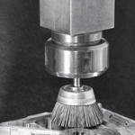 Lessmann Cup Brush 6mm Shank Dia 70mm Steel Wire STA Crimped 0.30mm