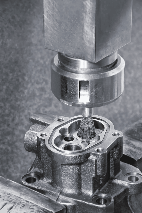 Lessmann End Brushes with 6mm Shank Dia 23mm Long 70mm Abrasive Nylon SIC K 180 High 25mm