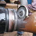 Lessmann Knot Wheel Brush Dia 125 x 6mm 40 Z Steel Wire Stainless ROH Straight 0.5mm Bore 22.2mm