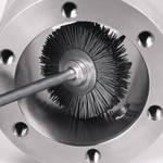 Lessmann Wheel Brush 6mm Shank Plastic Bonded Dia 76 x 8mm Tube 10mm Steel Wire STA Crimped 0.3mm