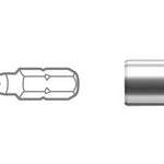PB Swiss SwissGrip Stubby Universal Bit Holder for Precision Bits C 6.3 and E 6.3 (1/4