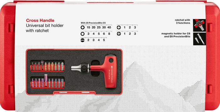 PB Swiss 1255 MR Cross Handle Bit Holder Set in ToolBox