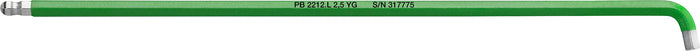 PB Swiss RainBow 100° Hex Key L-Wrench Long with Ball Point 2.5mm