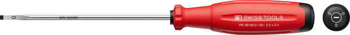 PB Swiss 38100 SwissGrip Evo Slotted Screwdriver 0.4 x 2.5 x 100mm