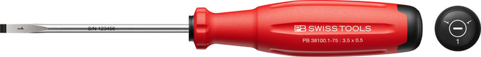 PB Swiss 38100 SwissGrip Evo Slotted Screwdriver 0.5 x 3.5 x 75mm