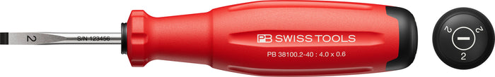 PB Swiss 38100 SwissGrip Evo Slotted Screwdriver 0.6 x 4 x 40mm
