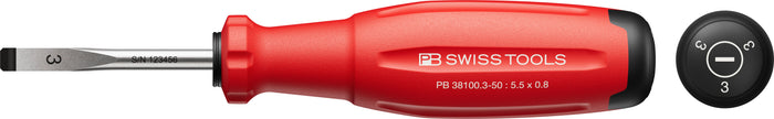 PB Swiss 38100 SwissGrip Evo Slotted Screwdriver 0.8 x 5.5 x 50mm