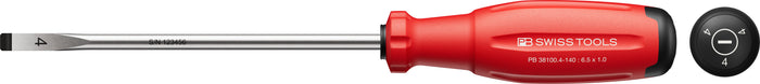 PB Swiss 38100 SwissGrip Evo Slotted Screwdriver 1.0 x 6.5 x 140mm