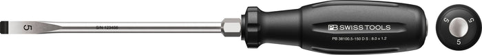 PB Swiss 38100 SwissGrip Evo Slotted Screwdriver Hex Wrench Section/Go Through Blade 1.2 x 8 x 150mm