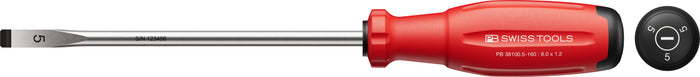 PB Swiss 38100 SwissGrip Evo Slotted Screwdriver 1.2 x 8.0 x 160mm